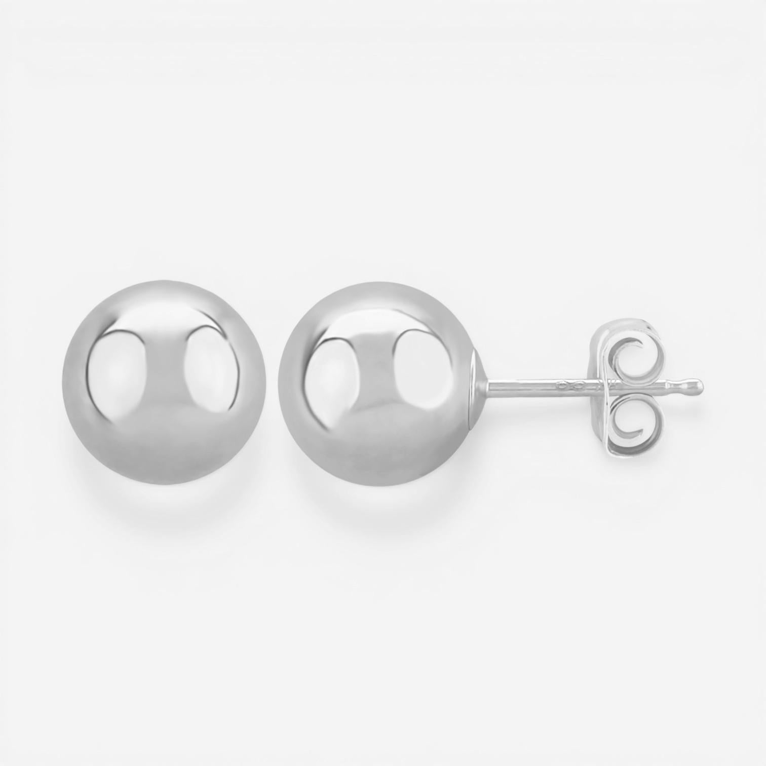 Ina Mar 14K White Gold Ball Stud Earrings 12/131W