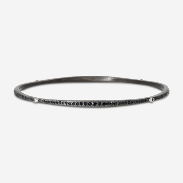 Armenta New World Sterling Silver Black Sapphire Bangle Bracelet 12080