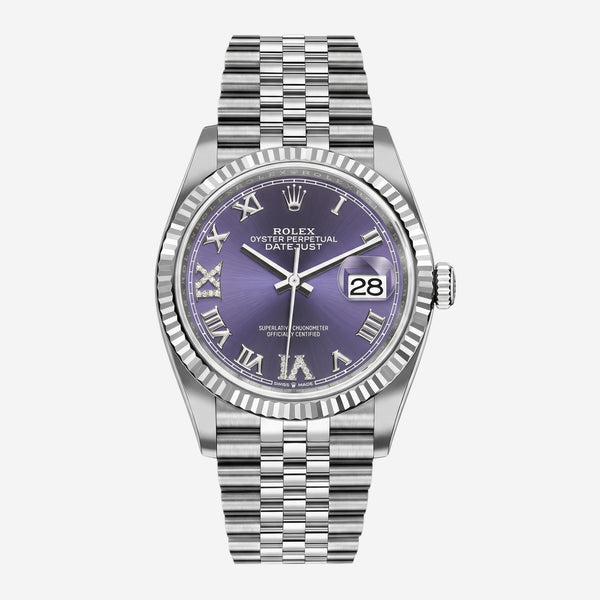 Rolex Datejust Stainless Steel & 18K White Gold 36mm Automatic Unisex Watch 126234 - THE SOLIST