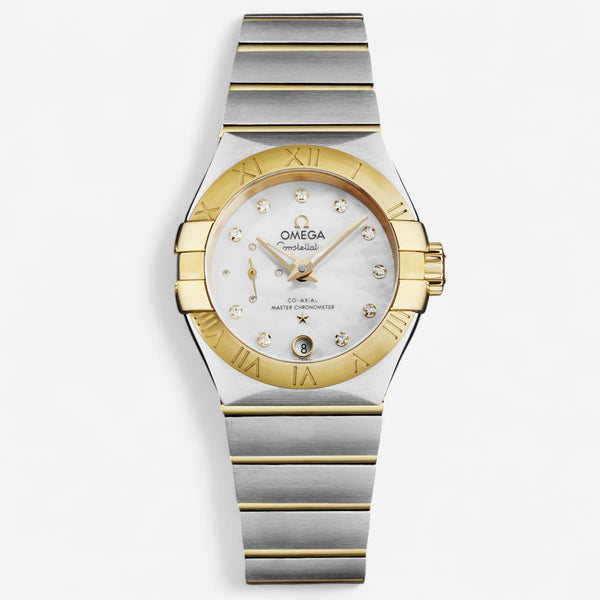 Omega Constellation Stainless Steel & 18K Yellow Gold Automatic Ladies Watch 127.20.27.20.55.002