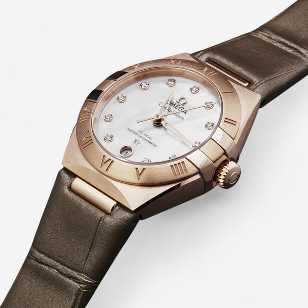Omega Constellation 18K Rose Gold Automatic Ladies Watch 131.53.29.20.55.002