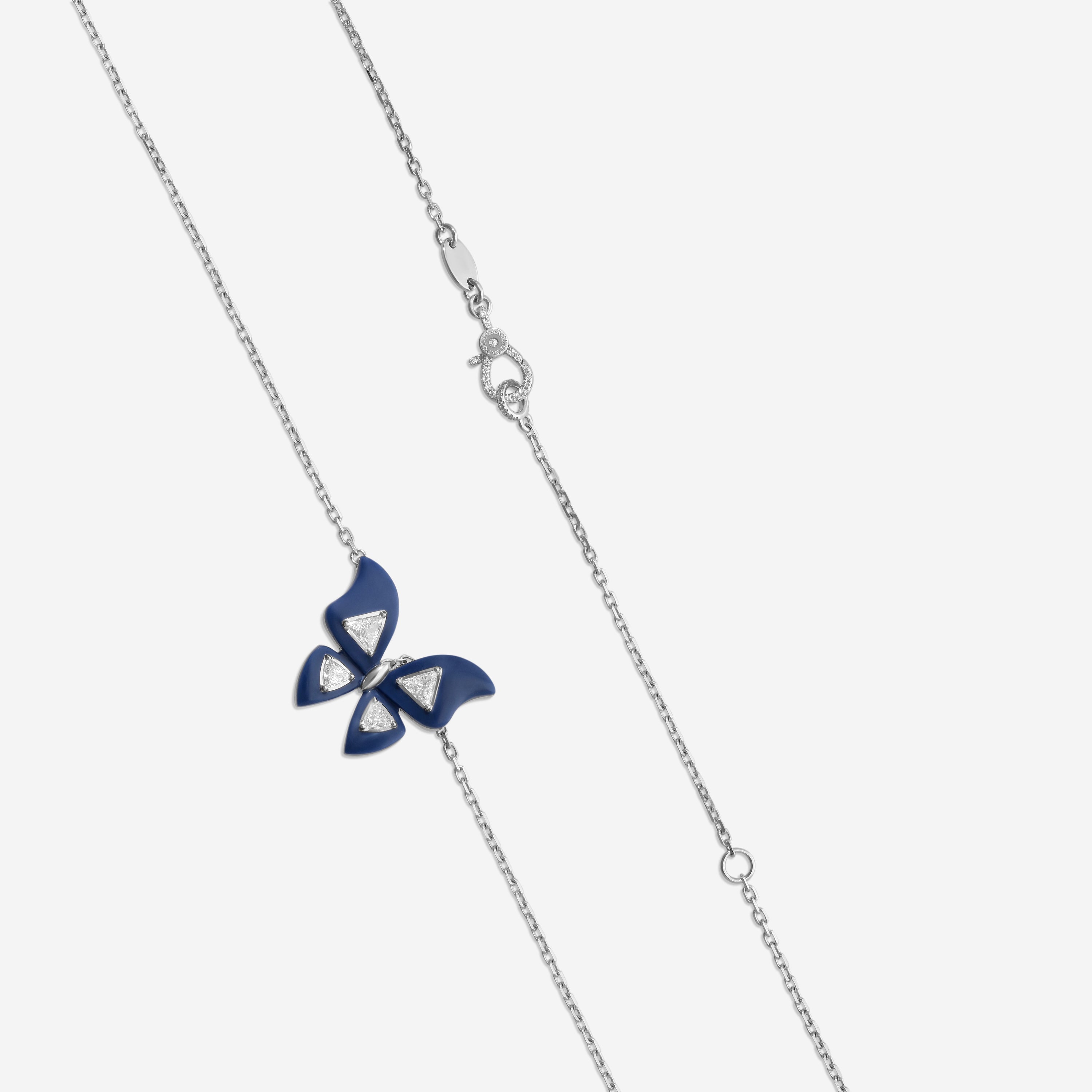 Lugano 18K White Gold Butterfly Diamond Pendant Necklace 1339642 - THE SOLIST