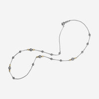 Konstantino Kleos Sterling Silver & 18k Yellow Gold Station Necklace KOMK4768-130-33 - THE SOLIST