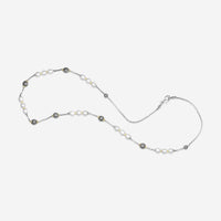 Konstantino Kleos Sterling Silver and 18K Yellow Gold, Pearl Station Necklace KOMK4767-122-33 - THE SOLIST