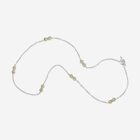Konstantino Hebe Sterling Silver and 18K Yellow Gold Station Necklace KOKJ432-130-366U