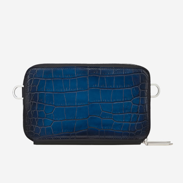 S.T. Dupont Ateiler Blue Leather Small Cigar Pouch 141352