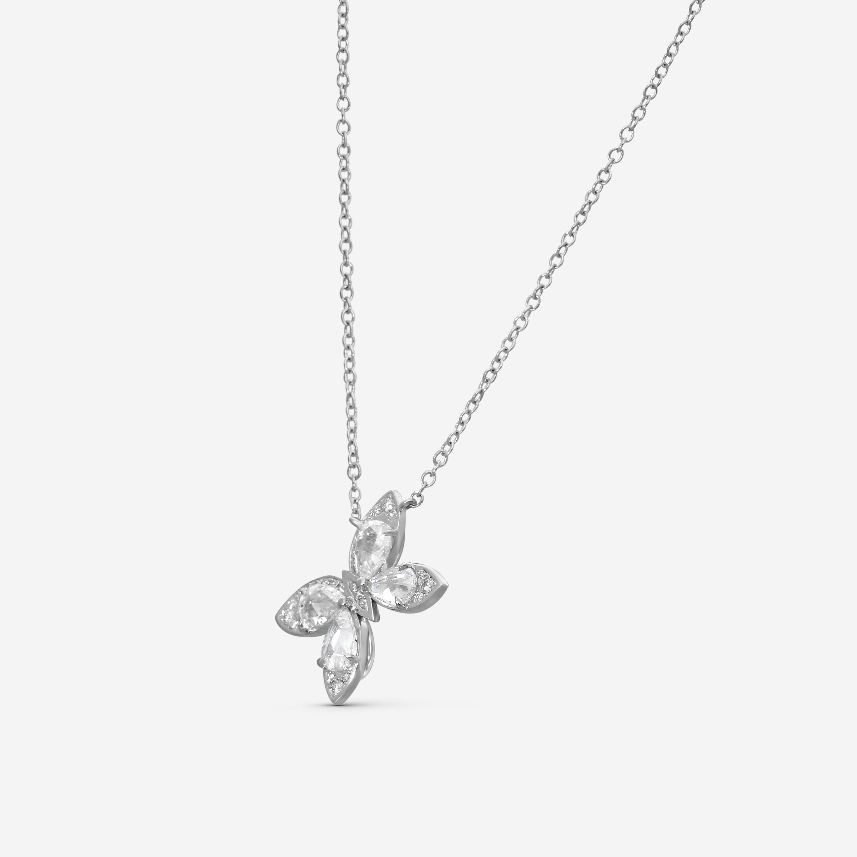 Lugano Kite 18K White Gold Diamond Pendant Necklace 1432216 - THE SOLIST