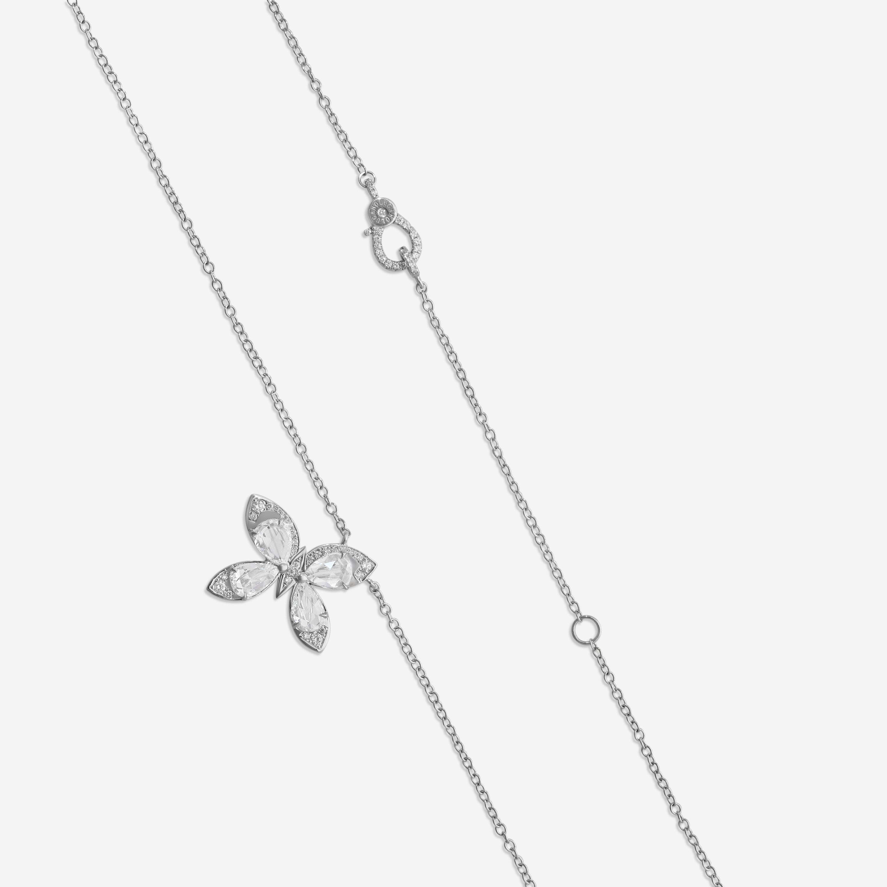 Lugano Kite 18K White Gold Diamond Pendant Necklace 1432216 - THE SOLIST