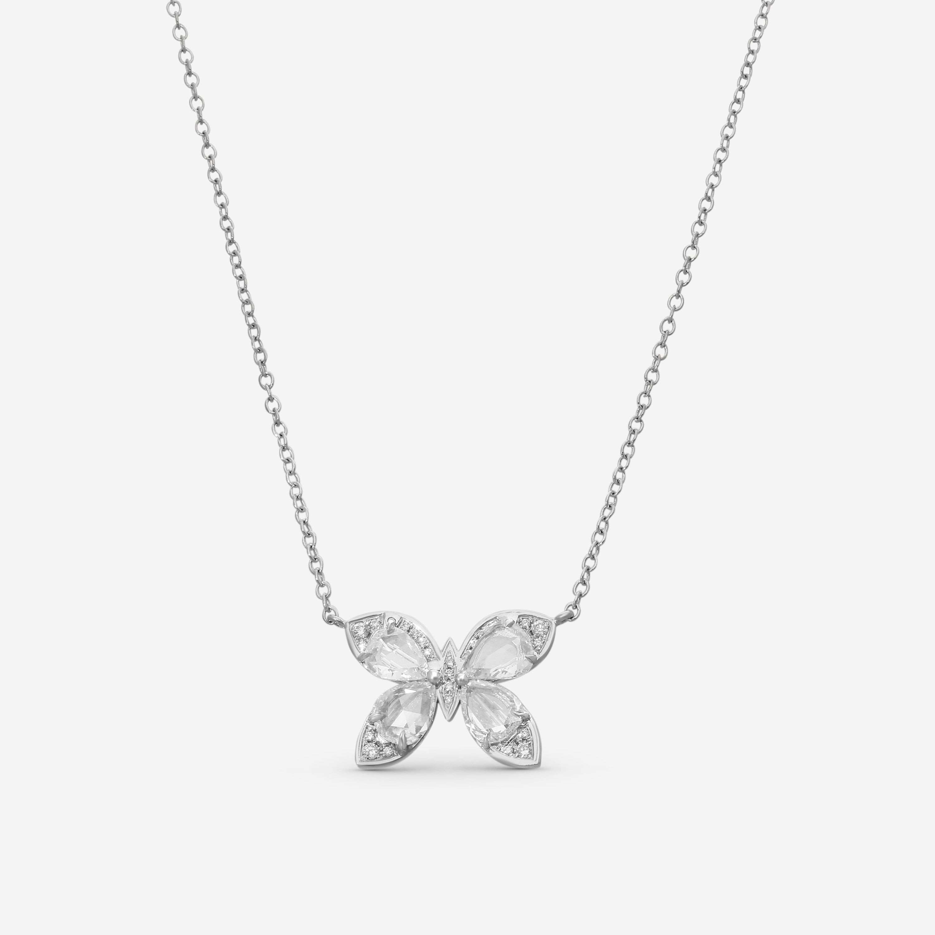 Lugano Kite 18K White Gold Diamond Pendant Necklace 1432218 - THE SOLIST