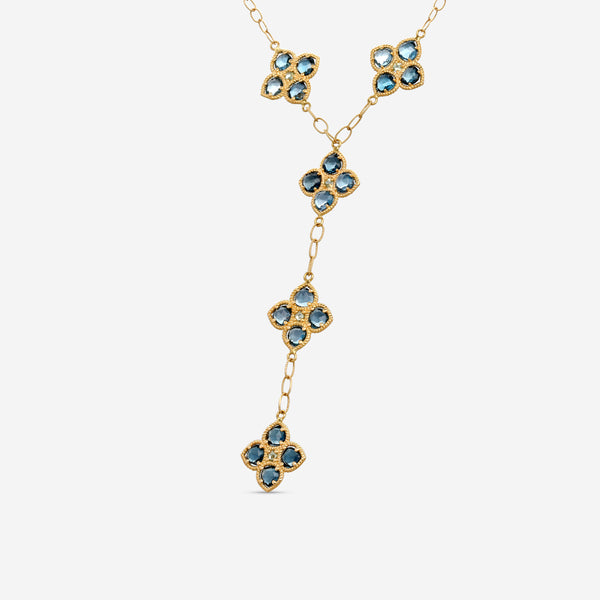 Nanis 18K Yellow Gold Topaz Pendant Necklace CN2-579