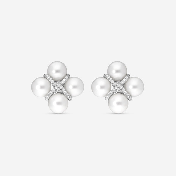 Assael 18K White Gold Diamond & South Sea Cultured Pearl Earrings E7078 - THE SOLIST