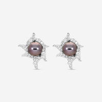 Assael Angela Cummings Platinum & 18K White Gold Pearl & Diamond Wave Earrings ACE0051