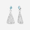 Assael Platinum Aquamarine, Grey Jadeite & Tahitian Natural Color Cultured Pearl Drop Earrings ECO-TJD00003 - THE SOLIST