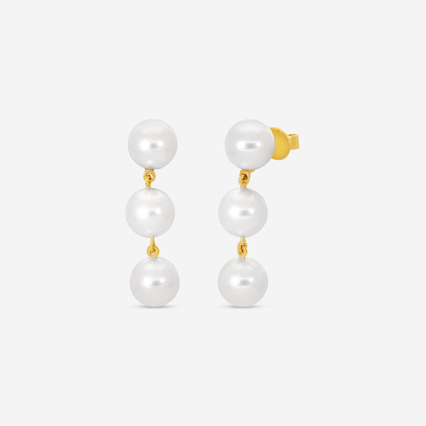 Assael 18K Yellow Gold Akoya Cultured Pearl Earrings E6899