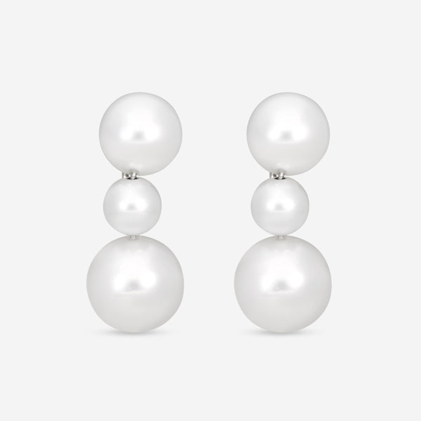 Assael 18K White Gold South Sea Cultured Pearl Connector Earrings EPC-WSS00007