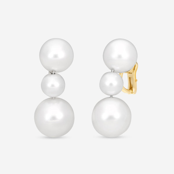 Assael 18K White Gold South Sea Cultured Pearl Connector Earrings EPC-WSS00007
