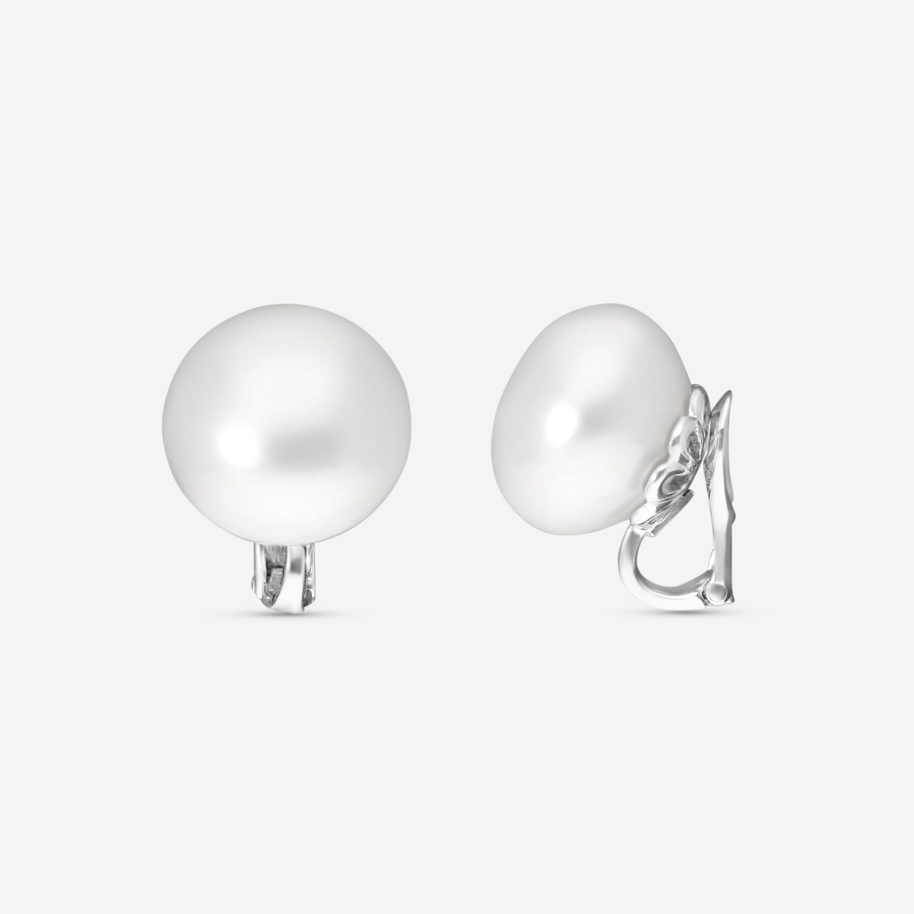 Assael Platinum South Sea Cultured Pearl Clipback Earrings E6716 - THE SOLIST