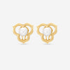 Assael Angela Cummings 18K Yellow Gold Akoya Pearl Open Petal Earrings ACE0163