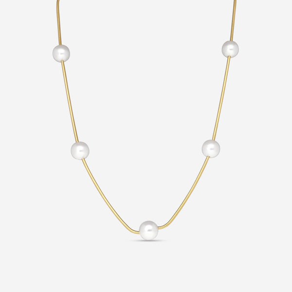 Assael 18K Yellow Gold Japanese Akoya Cultured Pearl Silk Necklace NSA859Y17-7 - THE SOLIST