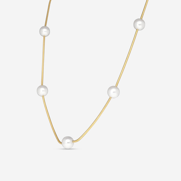 Assael 18K Yellow Gold Japanese Akoya Cultured Pearl Silk Necklace NSA859Y17-7 - THE SOLIST