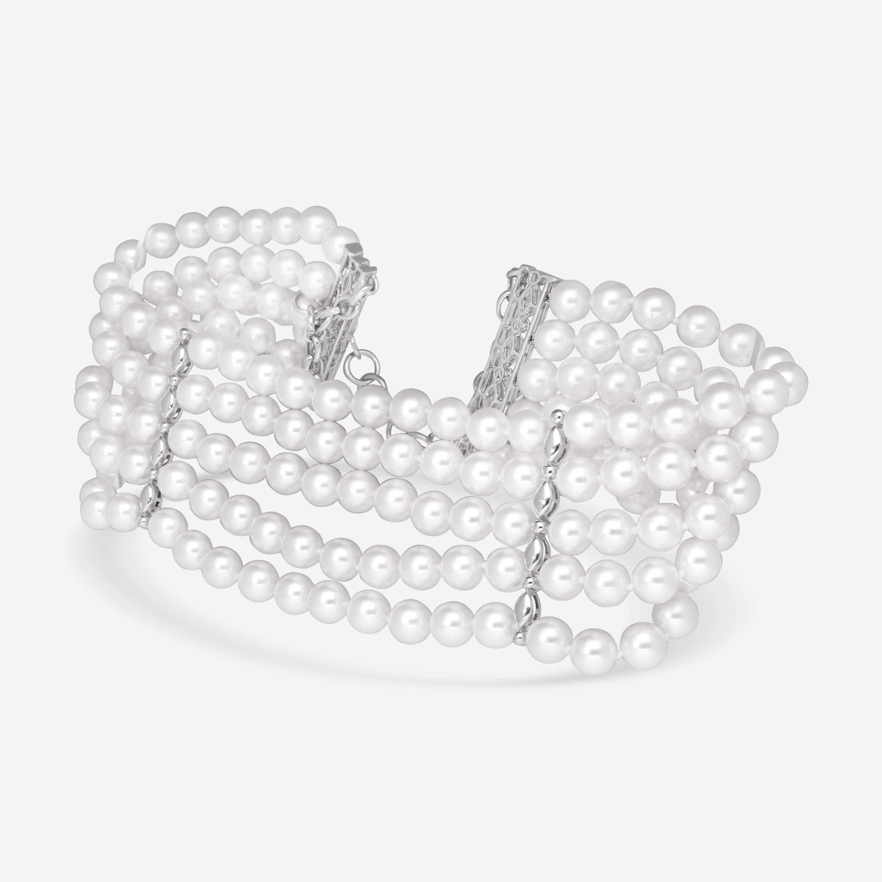 Assael 18K White Gold Akoya Cultured Pearl Choker Necklace N4803 - THE SOLIST