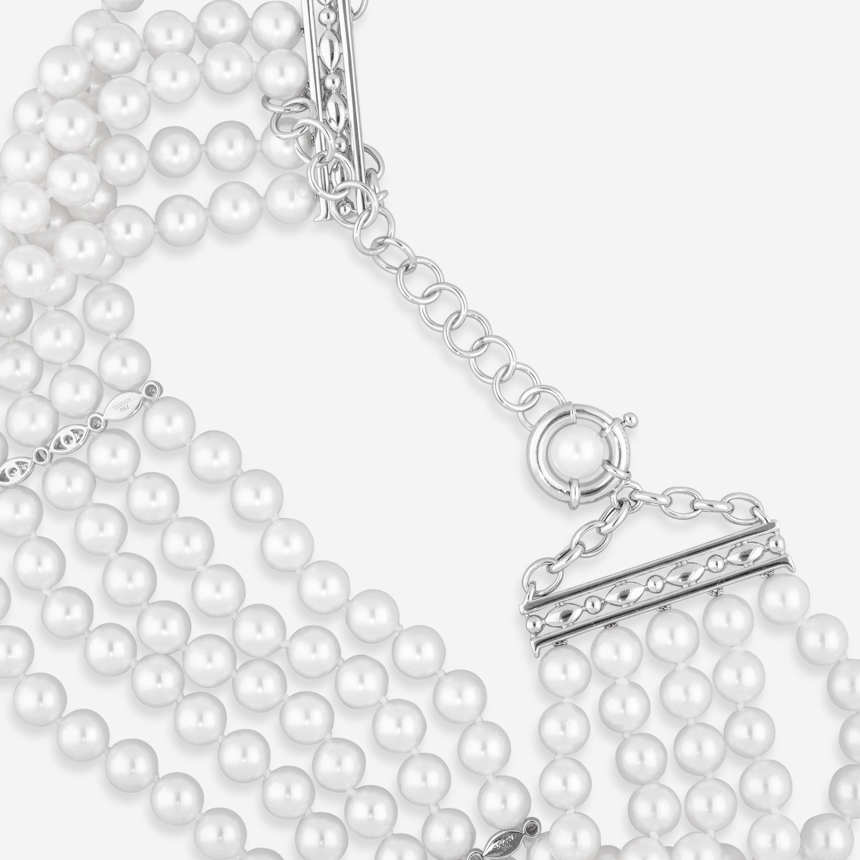 Assael 18K White Gold Akoya Cultured Pearl Choker Necklace N4803 - THE SOLIST