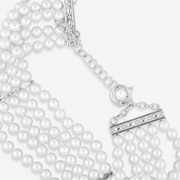 Assael 18K White Gold Akoya Cultured Pearl Choker Necklace N4803 - THE SOLIST