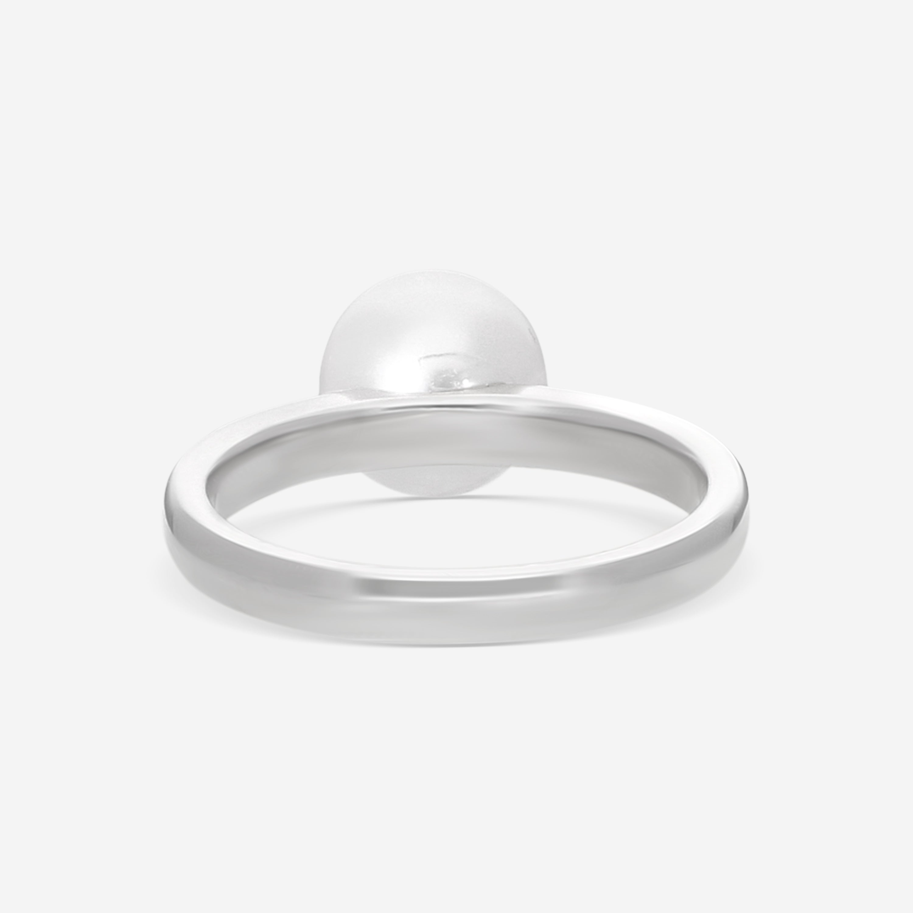 Assael Kelly 18K White Gold Single Akoya Pearl Ring Sz. 6.75 R4132