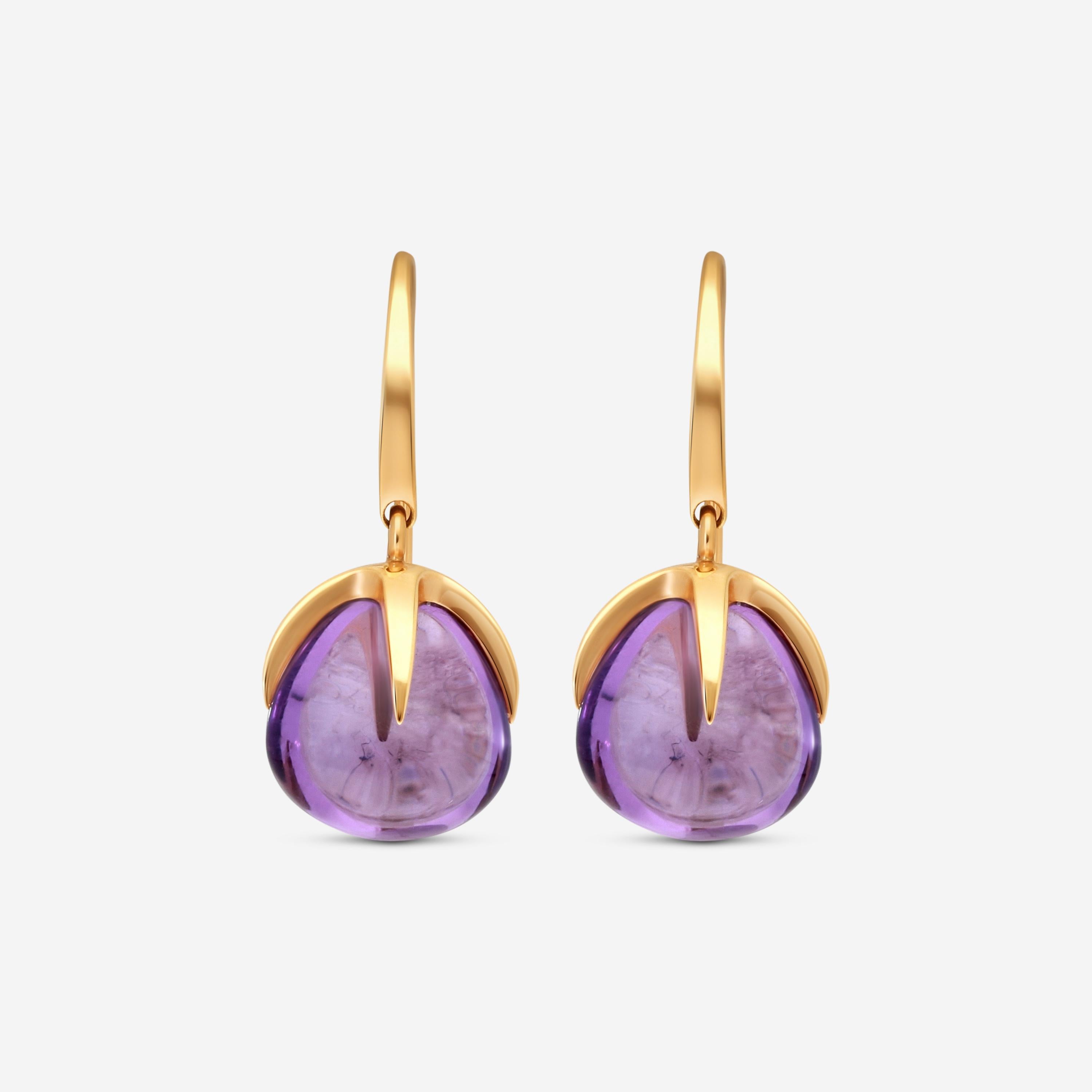Pomellato Veleno 18K Rose Gold Amethyst Drop Earrings O.B303/07/01-92 - THE SOLIST