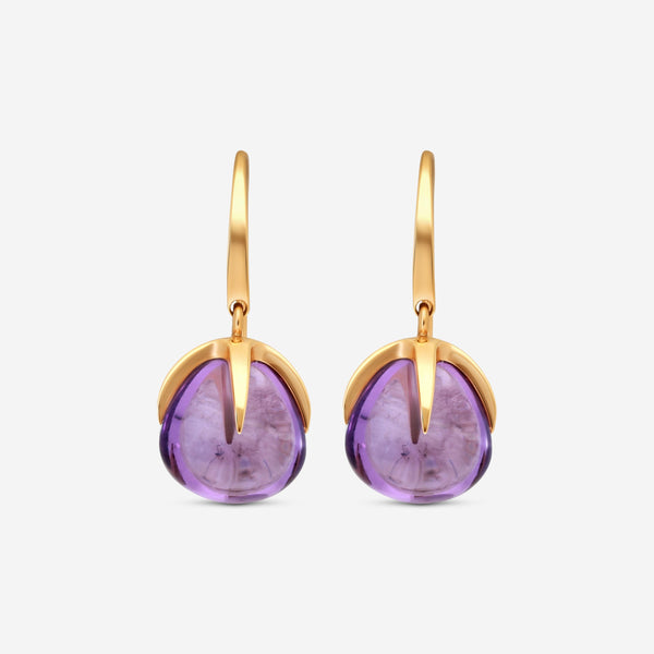 Pomellato Veleno 18K Rose Gold Amethyst Drop Earrings O.B303/07/01-92 - THE SOLIST