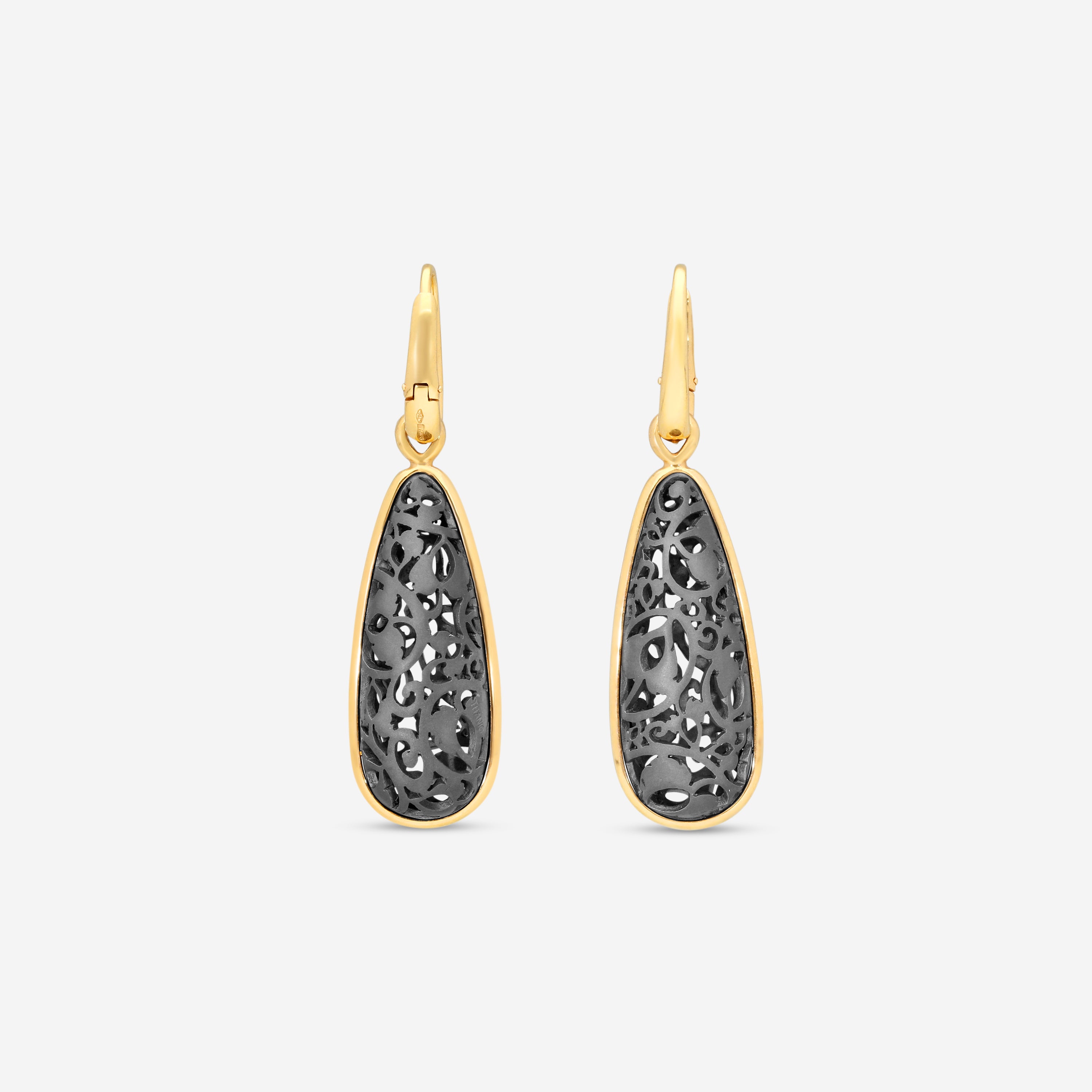 Pomellato Arabesque 18K Rose Gold & Titanium Earrings O.B503/T/07 - THE SOLIST