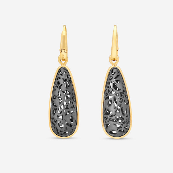 Pomellato Arabesque 18K Rose Gold Titanium Drop Earrings O.B503/T/07-94 - THE SOLIST