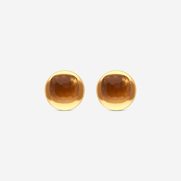 Pomellato Nudo 18K Rose Gold Citrine Stud Earrings O.B601/06/OV-98