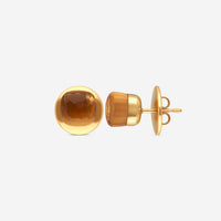 Pomellato Nudo 18K Rose Gold Citrine Stud Earrings O.B601/06/OV-98