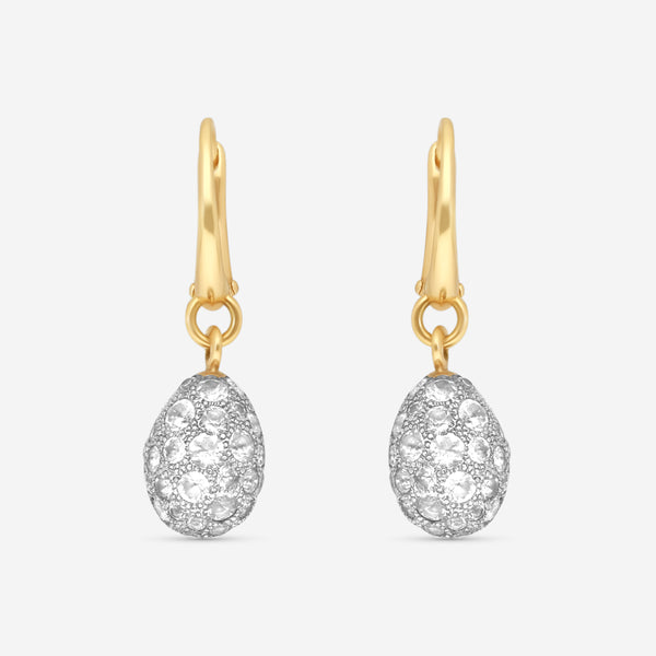 Pomellato Tabou 18K Rose Gold and Sterling Silver White Topaz Drop Earrings O.A908/A/O7TB-103 - THE SOLIST