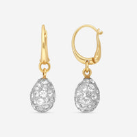 Pomellato Tabou 18K Rose Gold and Sterling Silver White Topaz Drop Earrings O.A908/A/O7TB-103 - THE SOLIST