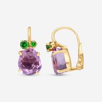 Pomellato 18K Yellow Gold Tsavorite & Amethyst Earrings O.B203/07OIT7 - THE SOLIST