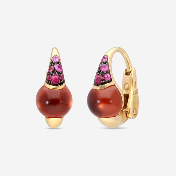 Pomellato M'ama non M'ama 18K Rose Gold Citrine and Pink Sapphire Huggie Earrings O.B502T/07/ZRGE-119 - THE SOLIST