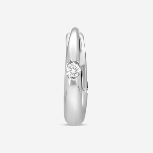Pomellato 18K White Gold Diamond Hoop Mono Earring 0.A002-B9-H-121