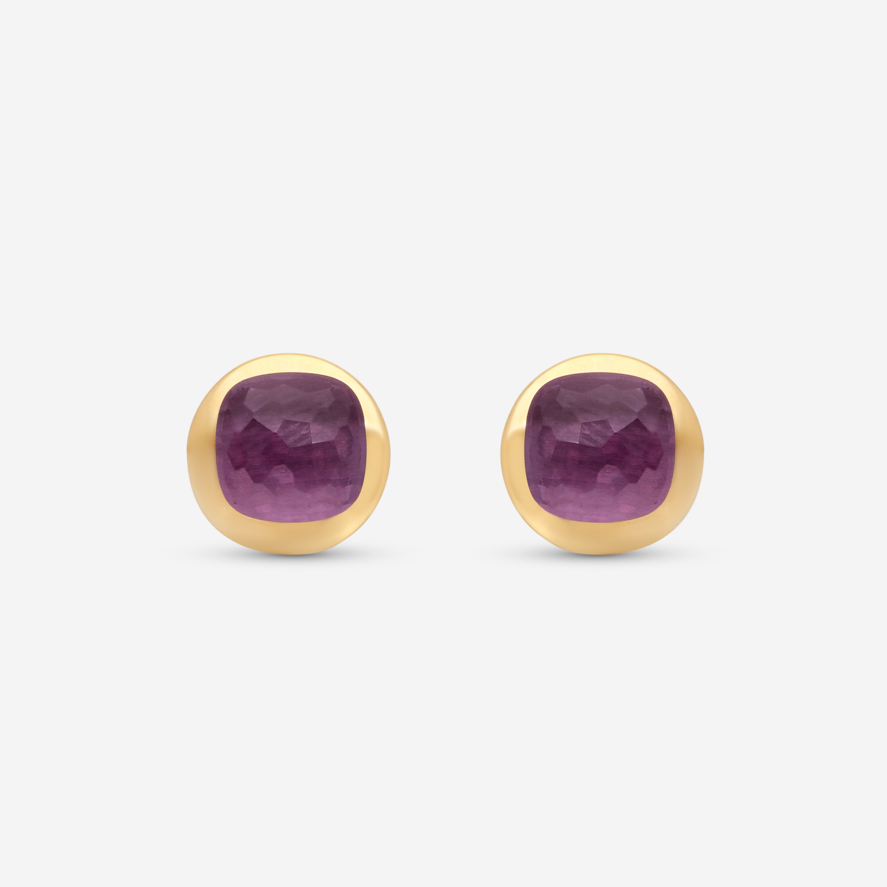 Pomellato Nudo 18K Yellow Gold Amethyst Earrings A124 - THE SOLIST