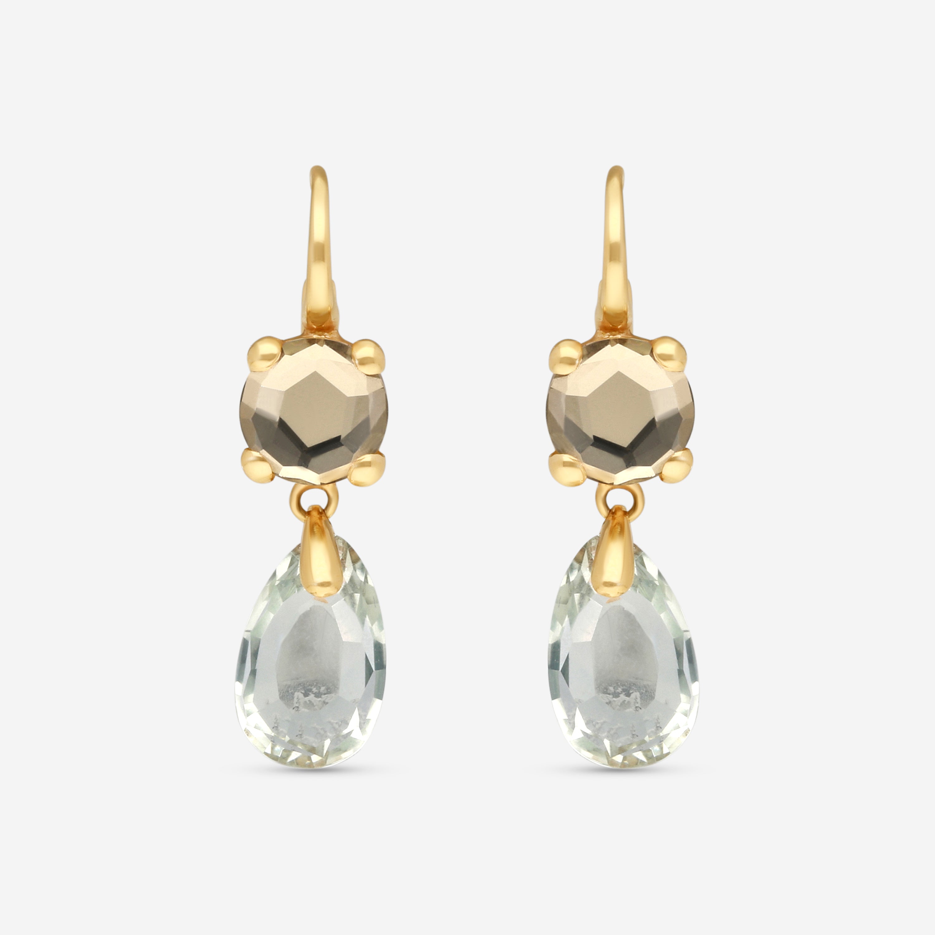 Pomellato 18K Yellow Gold Rocca Crystal Earrings A139 - THE SOLIST