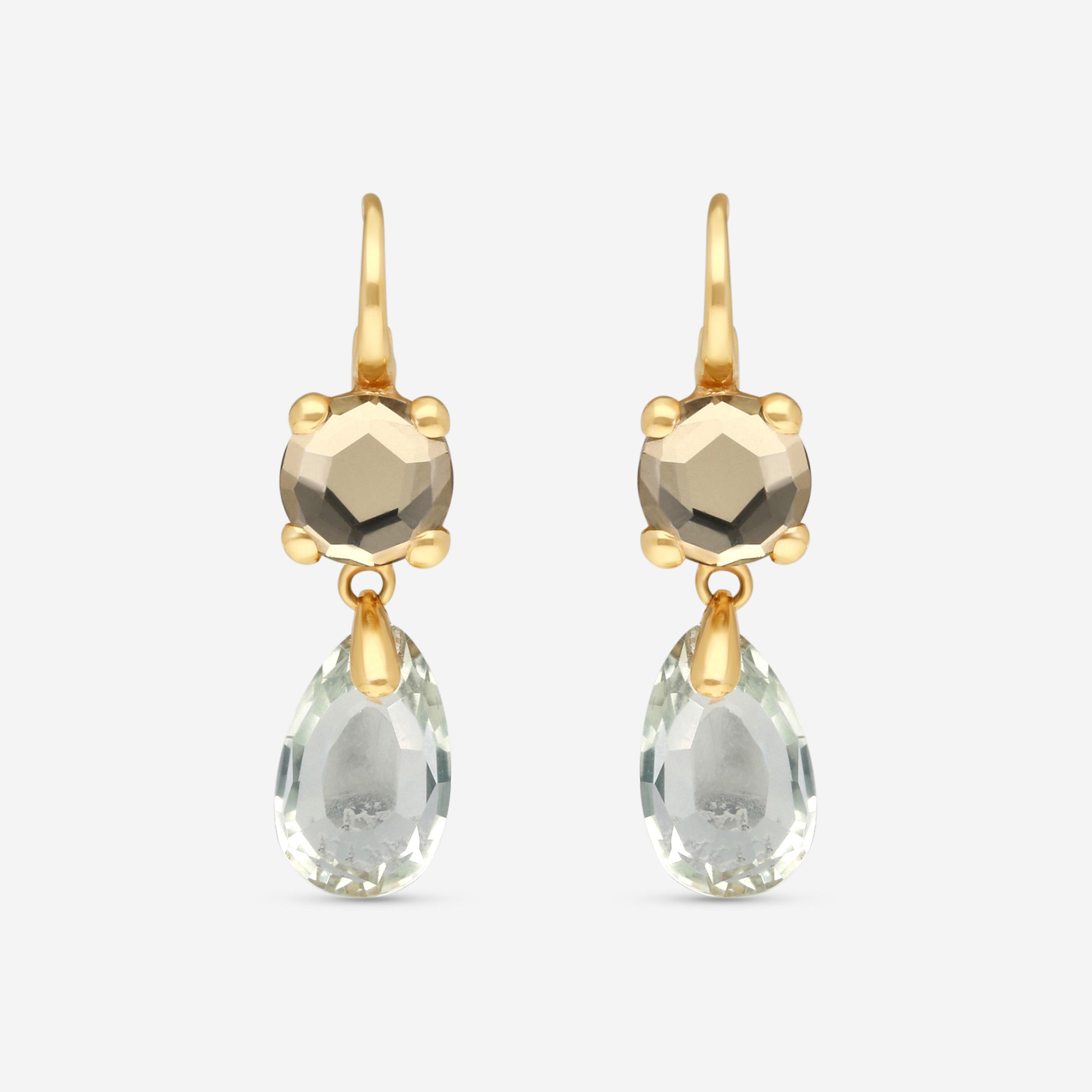 Pomellato Bahia 18K Rose Gold Prasiolite Drop Earrings A139-139
