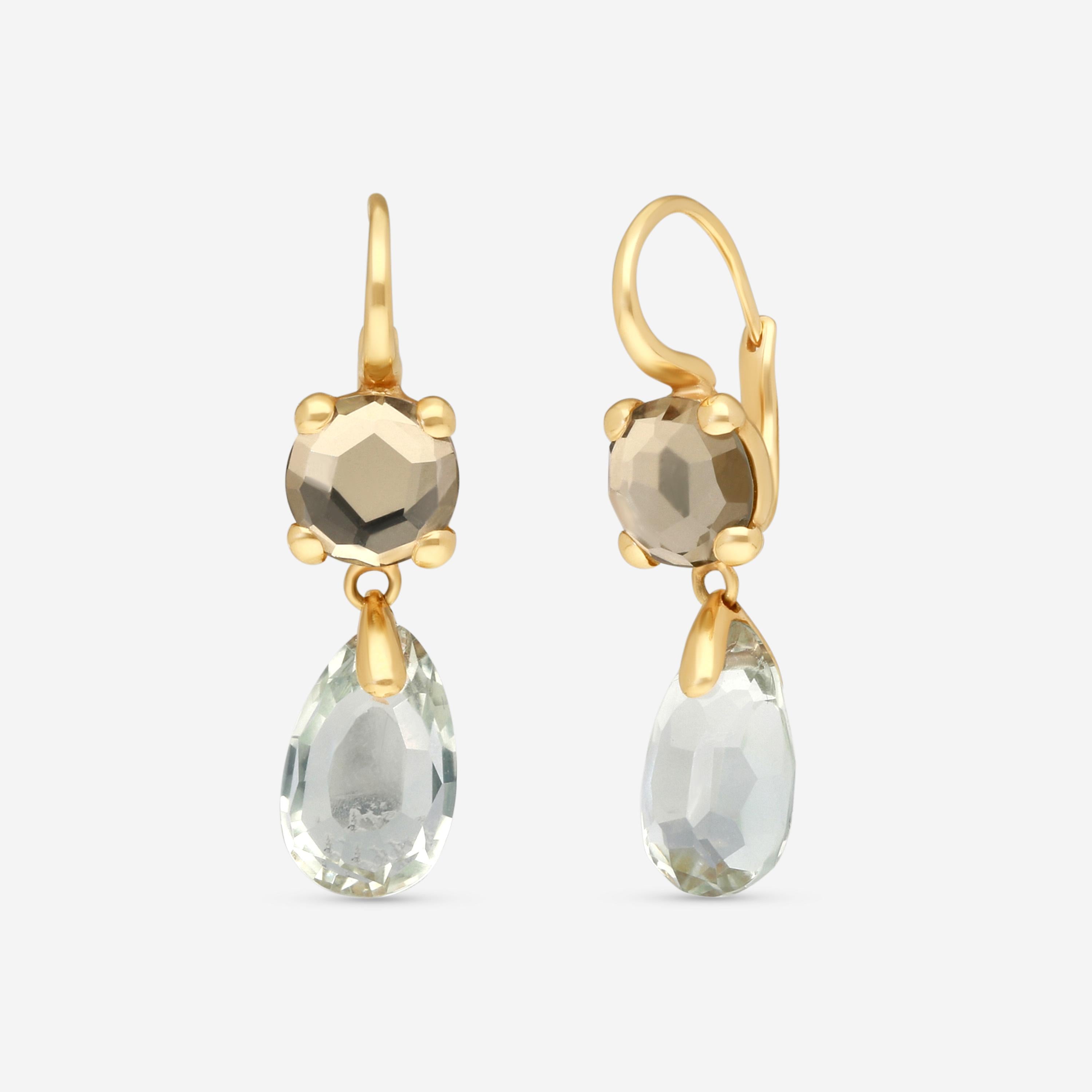 Pomellato Bahia 18K Rose Gold Prasiolite Drop Earrings A139-139
