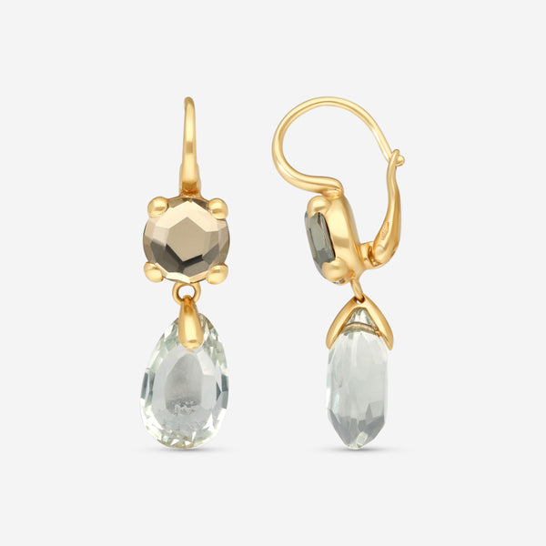 Pomellato 18K Yellow Gold Rocca Crystal Earrings A139 - THE SOLIST