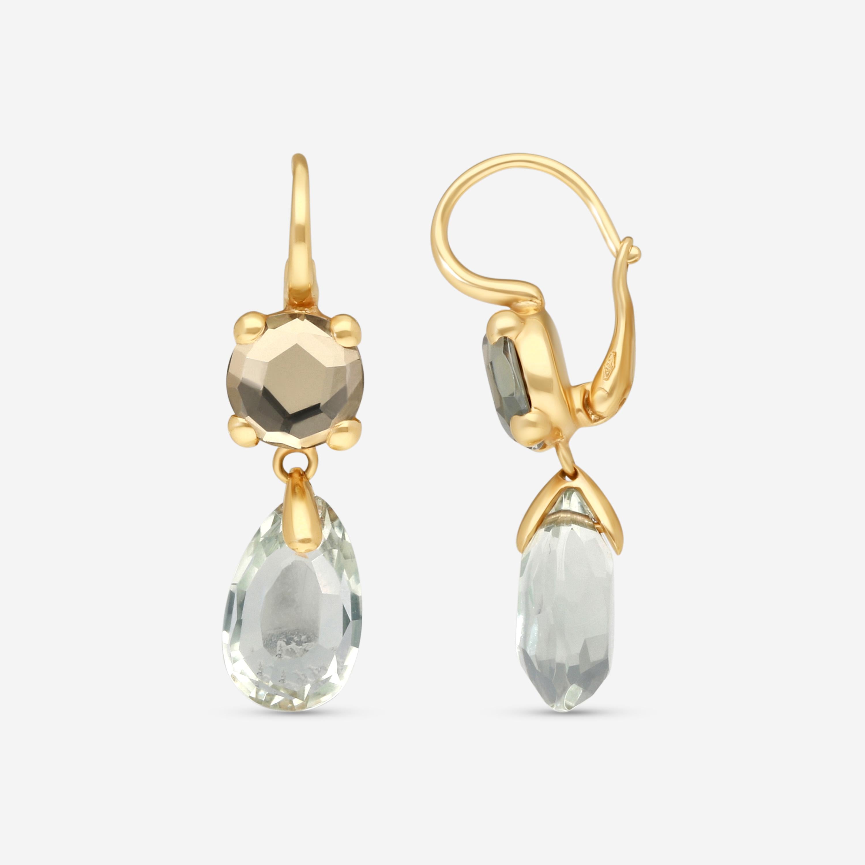Pomellato Bahia 18K Rose Gold Prasiolite Drop Earrings A139-139