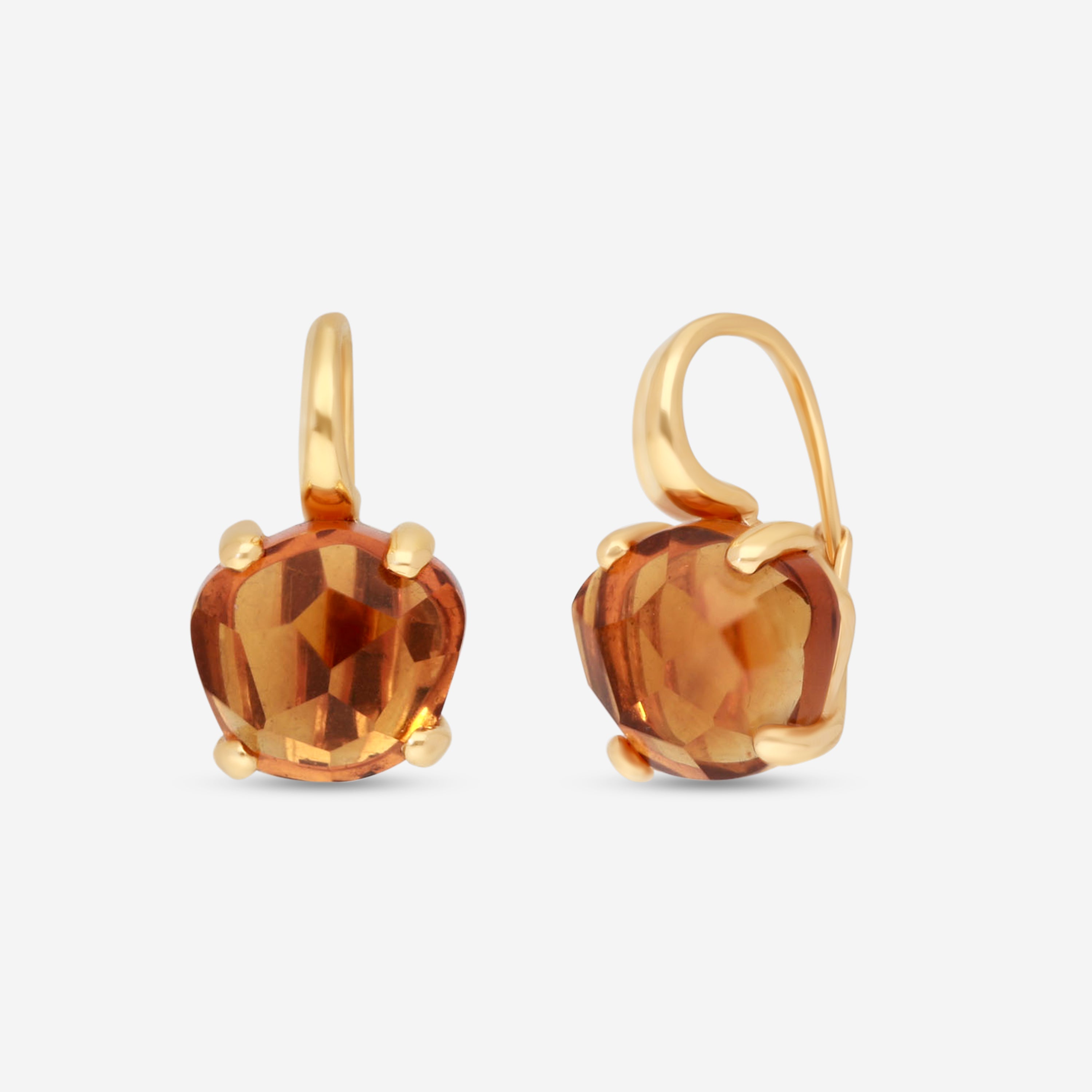 Pomellato Lola 18K Rose Gold Madeira Citrine Drop Earrings A143-143