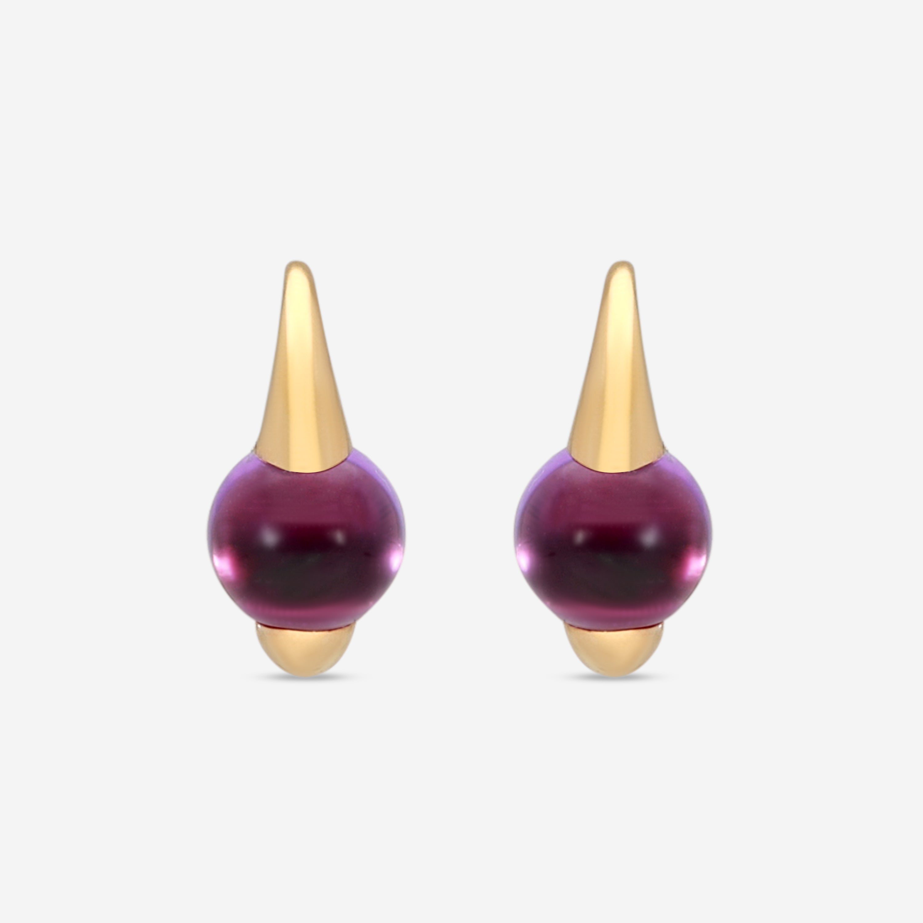 Pomellato M'ama non M'ama 18K Rose Gold Amethyst Huggie Earrings O.B004T070I-146 - THE SOLIST
