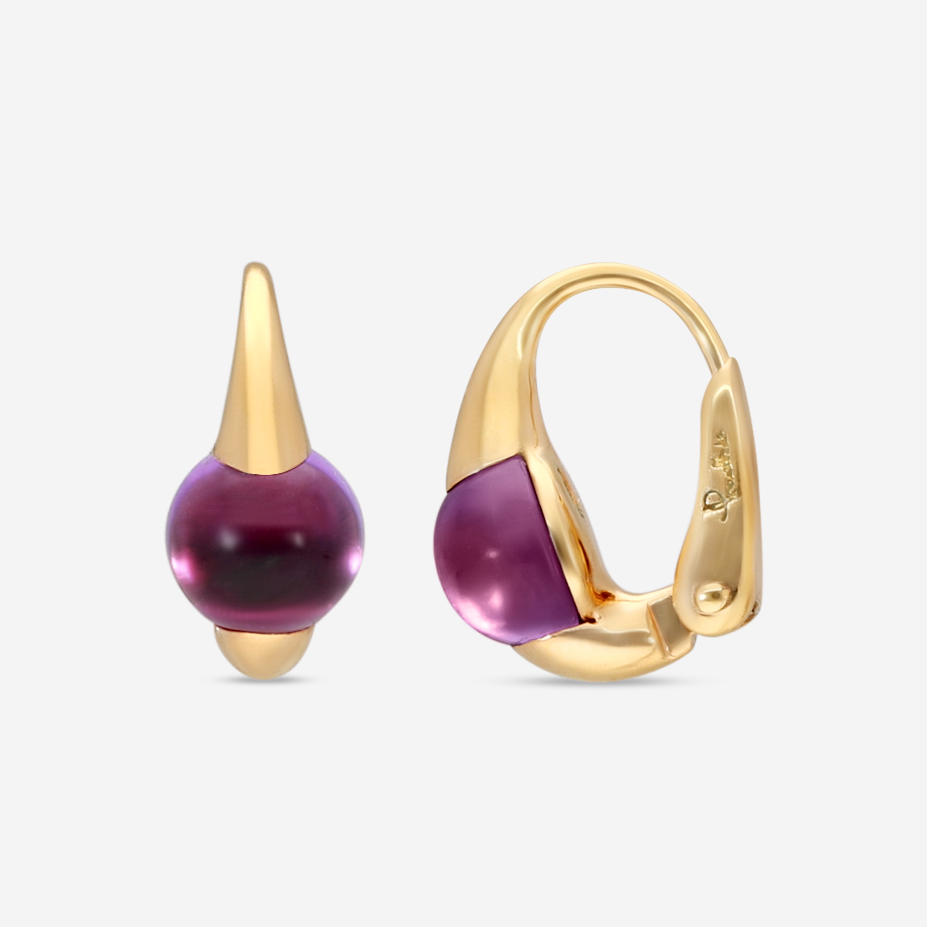 Pomellato M'ama non M'ama 18K Rose Gold Amethyst Huggie Earrings O.B004T070I-146 - THE SOLIST