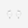 Pomellato Capri 18K White Gold White Ceramic Diamond Stud Earrings O.B609/B9/CB-149 - THE SOLIST