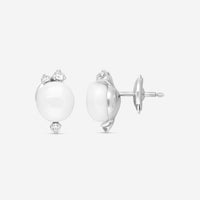 Pomellato Capri 18K White Gold White Ceramic Brilliant Diamond Earrings O.B609/B9/CB - THE SOLIST